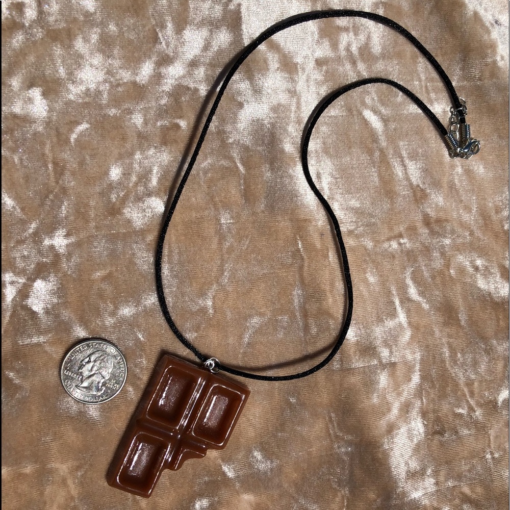 Handmade Resin Chocolate Bar Necklace